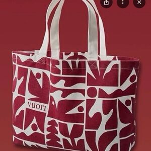 Vuori Graphic Red and White Tote